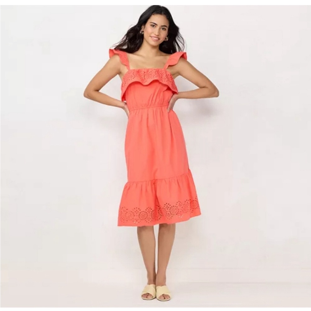 Lauren Conrad NWT xxl midi coral summer dress